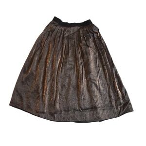 Madewell Metallic Pleated A Line Skirt Size 0